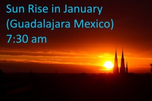 Sunrise hour in Guadalajara January