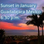Sunset time in Guadalajara January